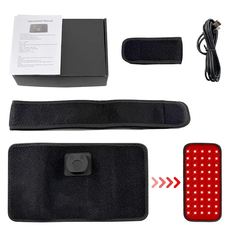 Red Infrared Light Therapy Pad 660nm 850nm LED Health Care for Face and Body Back Knee Hands Feet Relief Heat Pad Portable