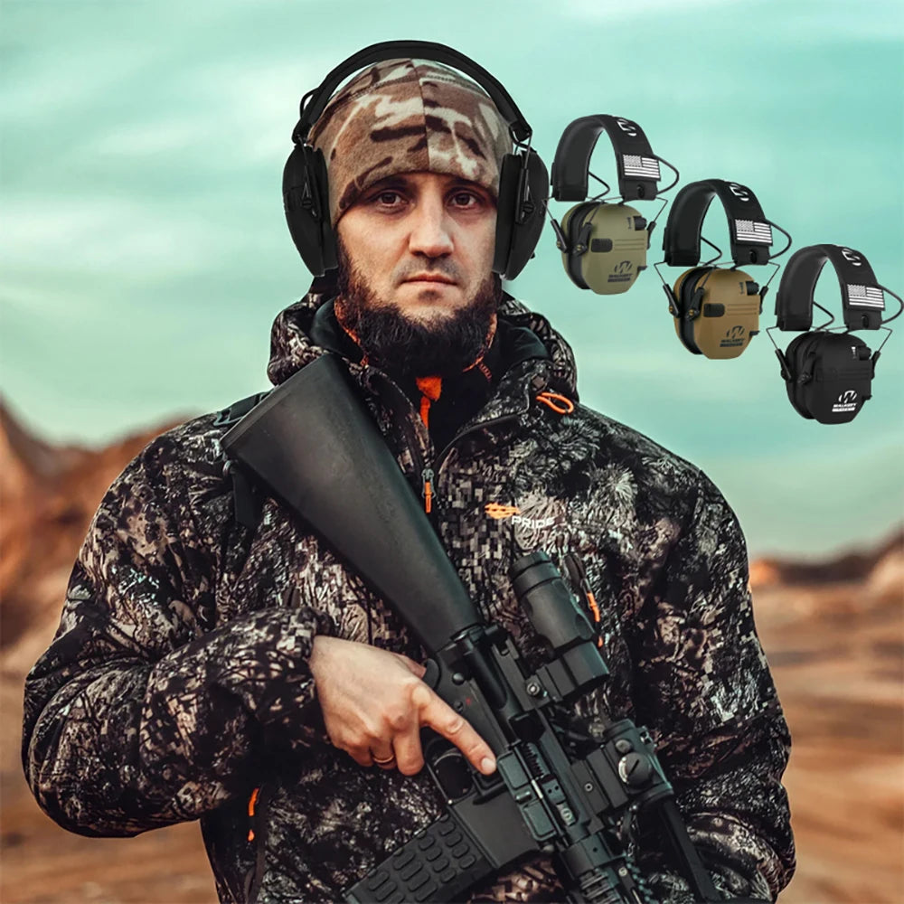 Original Military Tactical Electronic Shooting Earmuffs Outdoor Hunting Sound Pickup Noise Reduction Protection Hearing Headset