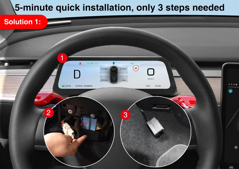 2025 NEW 9.6" Head Up Display for Tesla HUD for Model 3 2016-2023 Y 2020-2024 5-minute Quick Installation Carplay Android AUTO