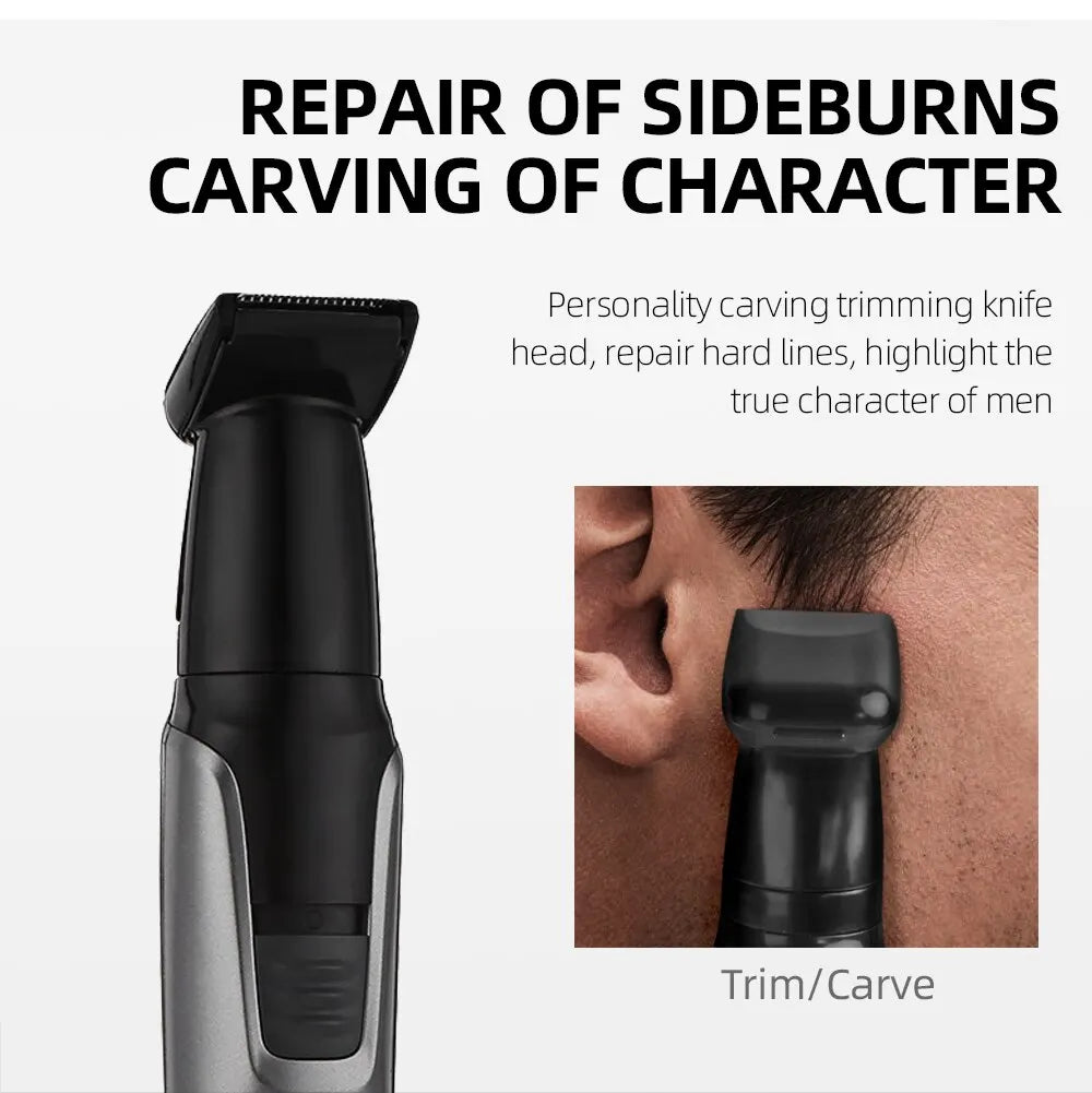 3in1 Rechargeable Nose Trimmer Beard Trimer For Men Micro Shaver Eyebrow Nose Hair Trimmer For Nose And Ear Cleaner Grooming Set