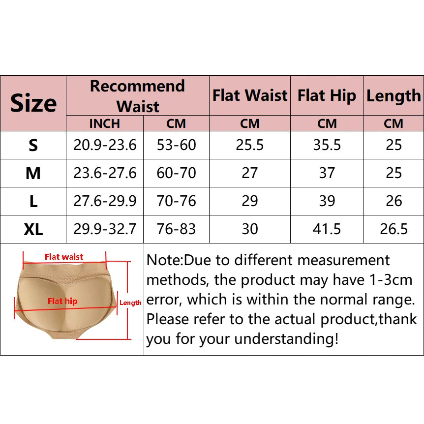 Breathable Padded Panties Hip Lifter Butt Enhancer Women Shapewear Control Body Shaper Fake Ass Panty Briefs Underwear