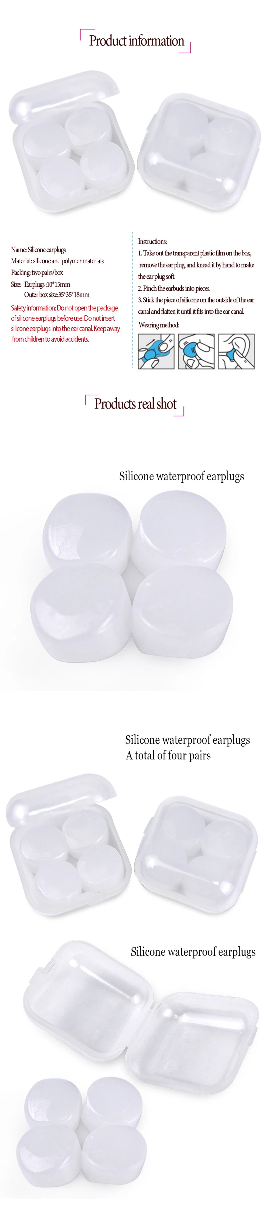 16Pcs Silicone Ear Plugs Sound Insulation Ear Protection Earplugs Anti Noise Snoring Sleeping Plugs For Travel Noise Reduction S