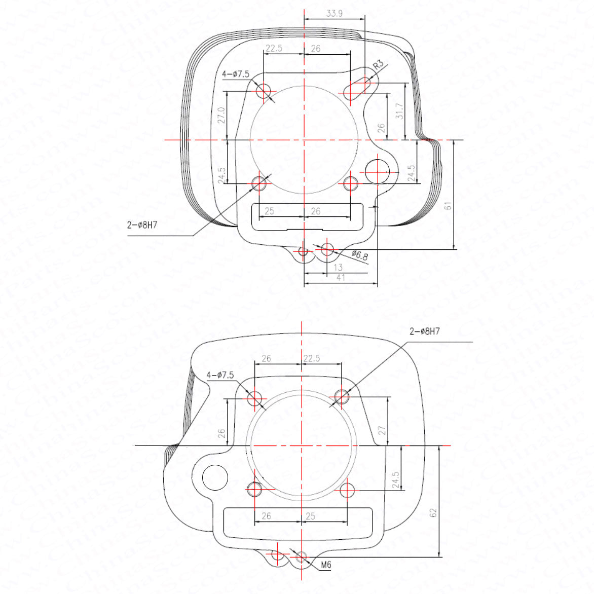 56mm Bore Cylinder Piston Ring Gasket Kit For YinXiang 140CC 150CC YX140 YX150 1P56YMJ 1P56FMJ 1P56FMJ-5 Engine Dirt Pit Bike
