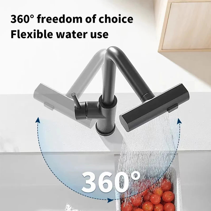 Baokemo stainless steel pull down water tap Single Handle sink three-in-one Hot And Cold kitchen faucet