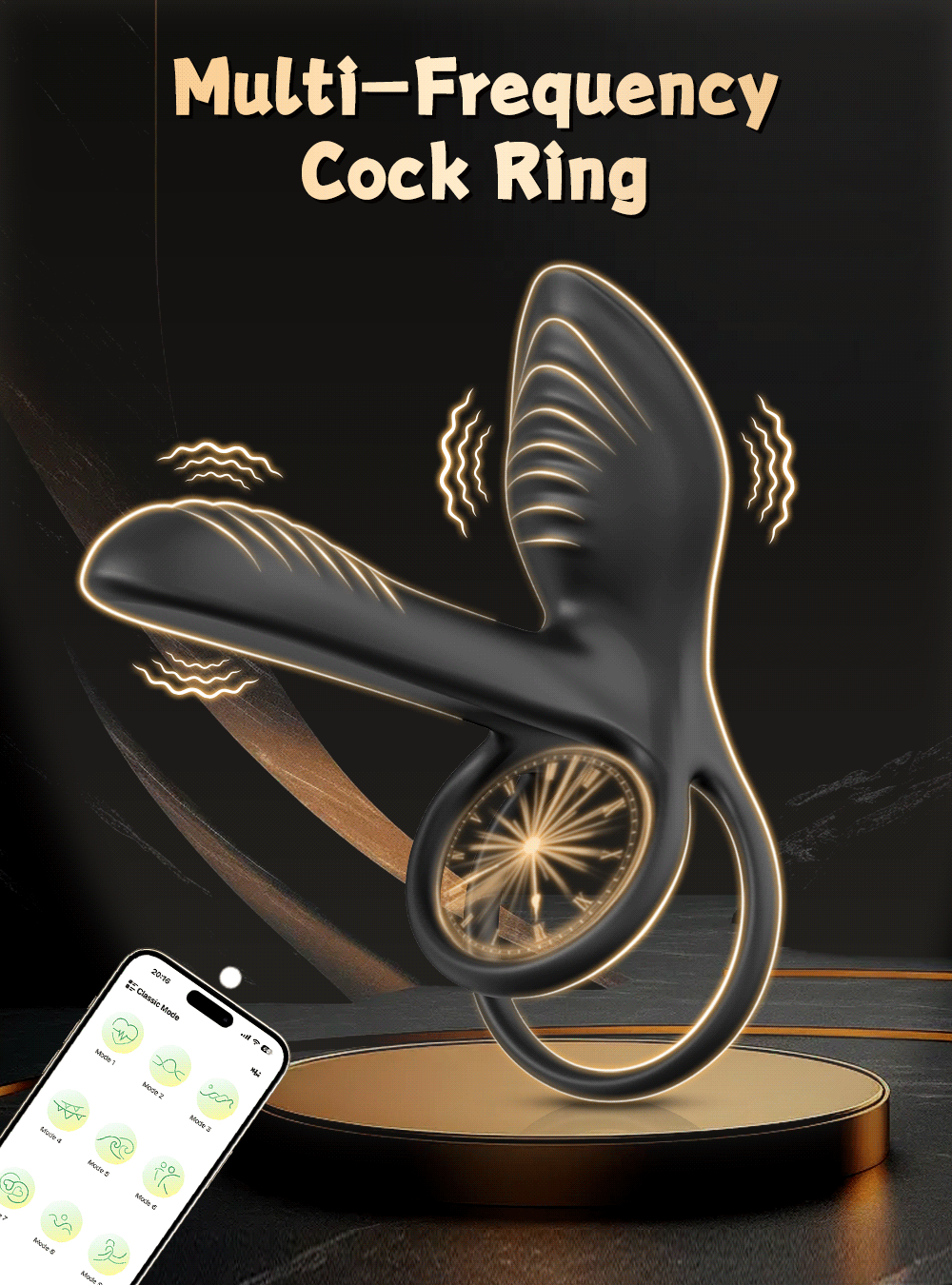 Wireless Bluetooth Vibrating Penis Ring Men Delay Ejaculation Cock Ring Vibrator Clitoris G Spot Stimulation Sex Toys for Couple