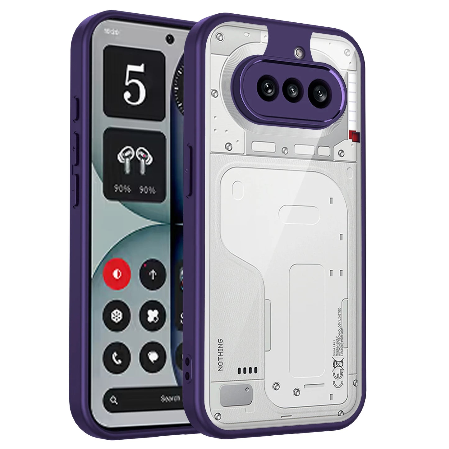 Nothing Phone 4A Case Plating Silicone Bumper Shockproof Clear Back Cover Hard Phone Case for Nothing Phone 4A Phone4A 2026 A069
