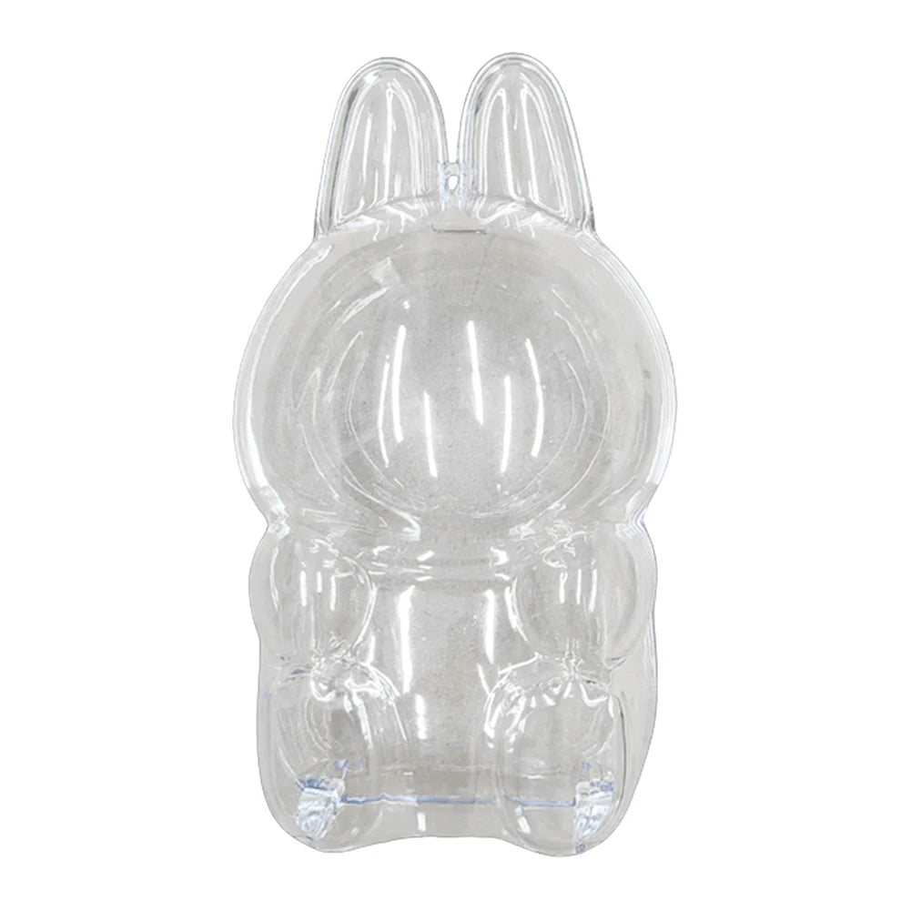Transparent Protective Cover For Labubu V1 V2 Monster Toy Storage Box Elf Plushie Display Cover Doll Accessories Birthday Gifts