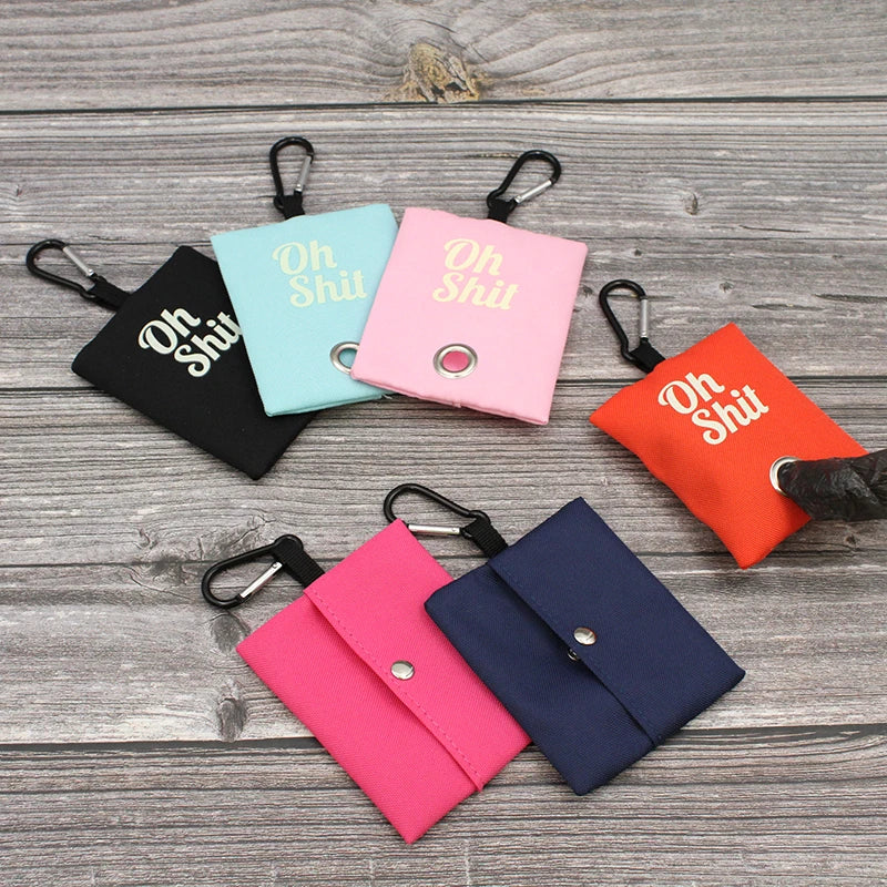 Pet Supplies Canvas Waste Bags Poop Bag Dispenser Portable Pet Poop Bag Holder Outdoor Puppy Kitten Litter Pickup Organizer