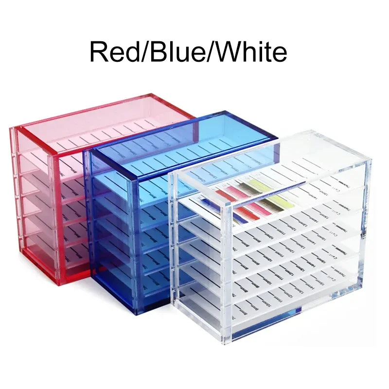 wholesale 1Pcs Eyelash Extensions Storage Box 5 Layers Acrylic Pallet Lash Organizer Holder Display Stand Makeup Tools Supplies