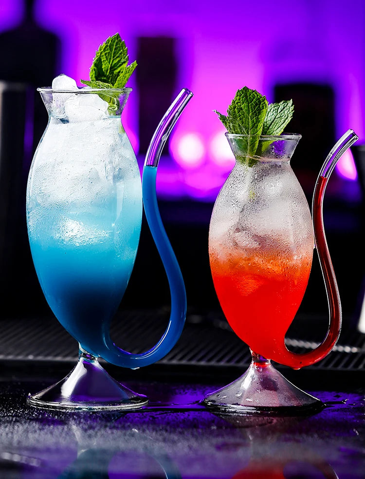 300ml Curved Straw Cocktail Glass (Per Pc)