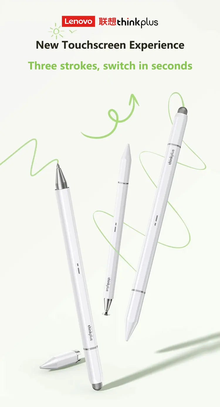 Lenovo universal three pen tips stylus For Android IOS Capacitive Screen For iPad Apple Pencil Huawei Xiaomi Samsung Tablet Pen