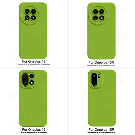 For Oneplus15 Case YIYONG Silky Feel Liquid Silicone Soft Cover For Oneplus 15 15R One Plus 13 R 13R Oneplus13 5G Phone Cases