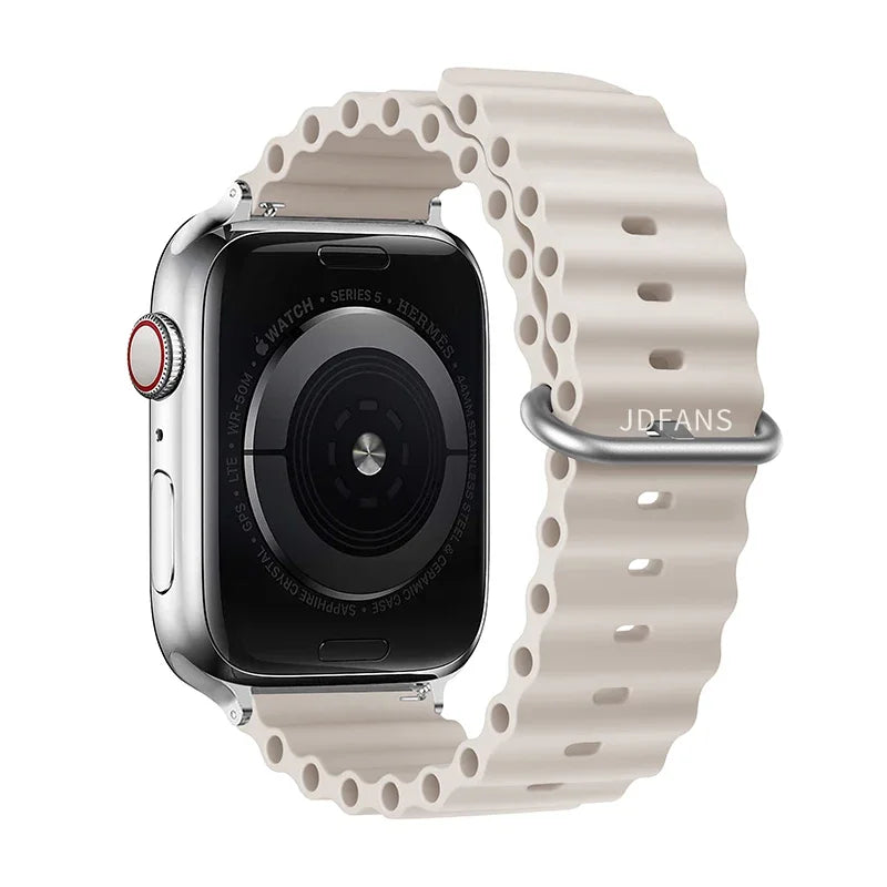 Ocean Band for Apple watch Ultra Series 10 9 7 8 5 6 SE 49mm 45mm 46mm 42mm 44mm 40mm 41mm Silicone bracelet correa iWatch Strap