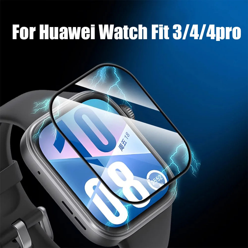 1-5Pcs 9D Curved Film For Huawei Watch fit 3 fit 4 SmartWatch Screen Protector Not Glass Full Cover for Huawei Watch Fit 4Pro 3