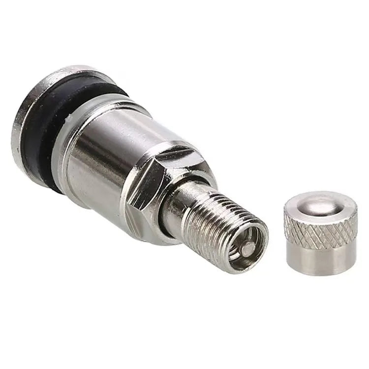4Pcs Bolt-in Stainless Car Motorcycle Wheel Tyre Tire Valve Stems with Dust Caps