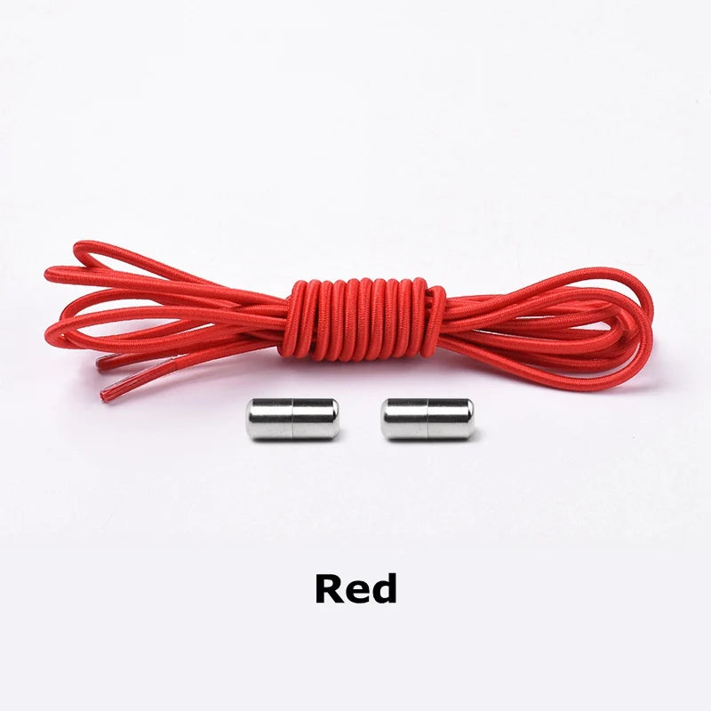 Elastic Laces Sneakers Round Shoelaces without ties Rubber No Tie Shoe laces Shoes Kids Adult Quick Shoe lace Rubber Bands