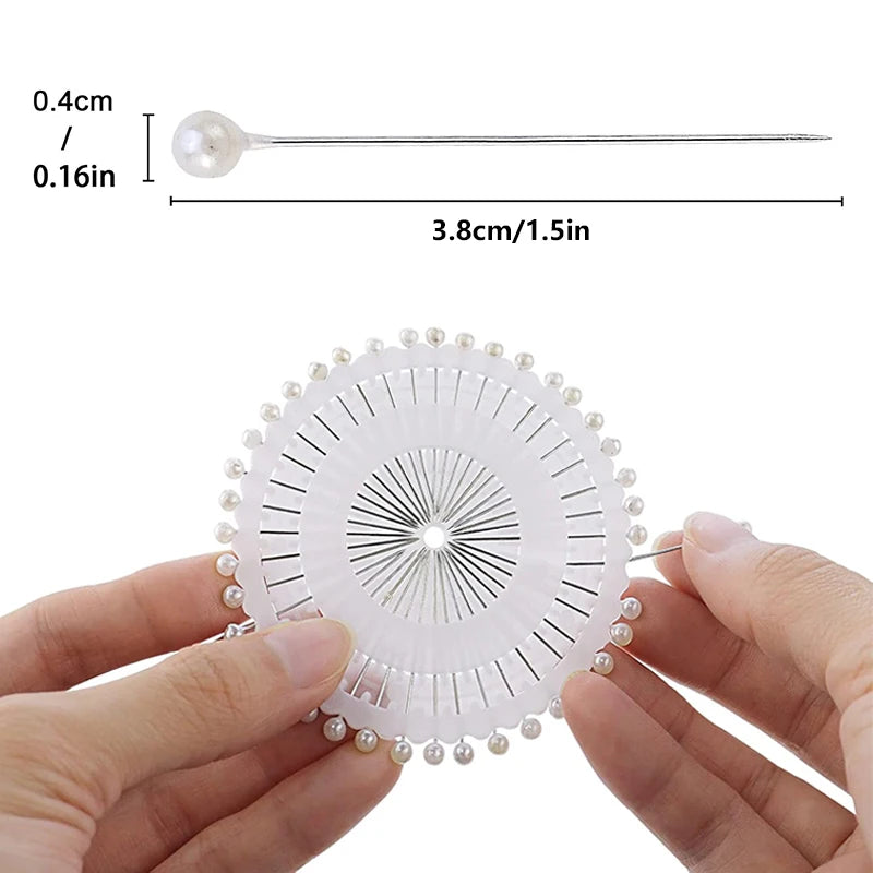 480Pcs Sewing Pins Straight Pins Head Pins White Colorful Round Pearl Head Dressmaking Quilting Pins Sewing Accessories Crafts