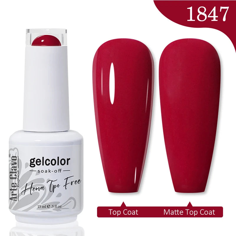 Arte Clavo HEMA TPO FREE Gel Nail Polish Jelly 15ml LED Nail Gel Hybrid Varnish Matt Top Base Coat Nail Art Gellak Primer