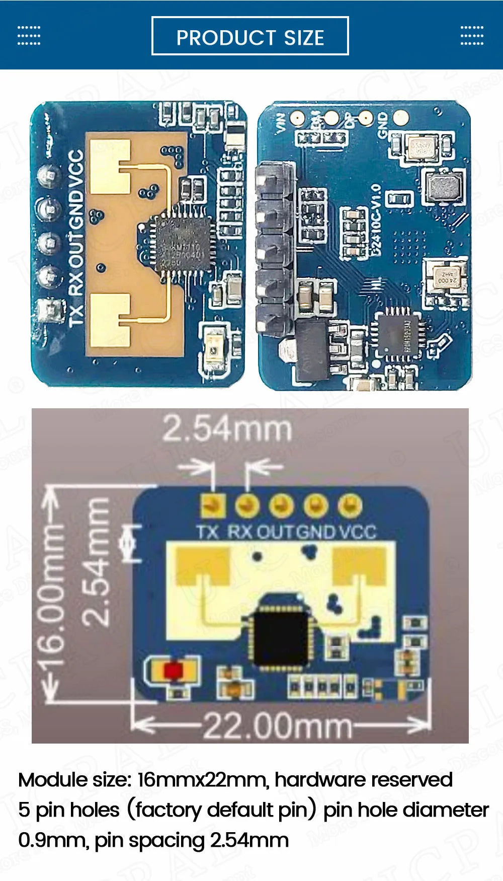 LD2410C 24GHz Human Presence Sensor FMCW Wave Radar Induction Module Body Heartbeat Detection Sensors High Accuracy
