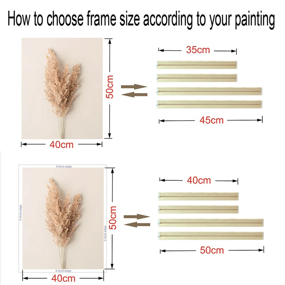 Drop Shipping DIY Wooden Framework DIY Canvas Paintings Frame Natural Wood Photo Frame Poster Frame Home Decor Picture Frames