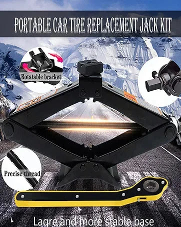Car Jack 0.8T/1T/2T Portable Labor-saving Hand-cranked Car Scissor Jack Car Repair and Tire Replacement Special Tool for Car SUV