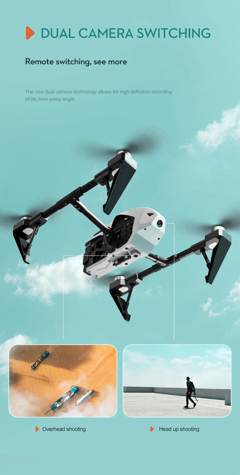 New KS66 4K Drone 8K Professional HD Dual Camera GPS 5G WIFI FPV Optical Flow Localization Brushless Motor RC Quadcopter 9000M