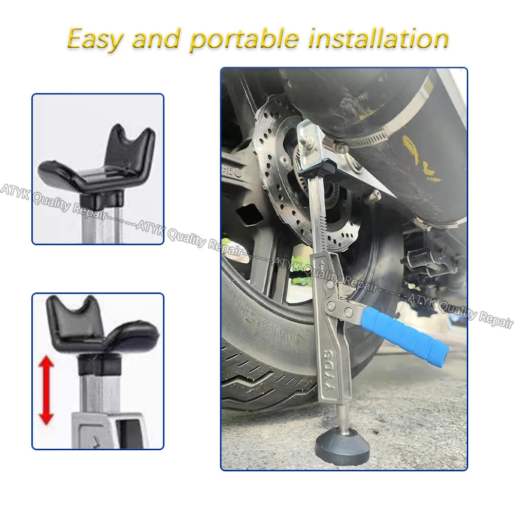 NEW Portable stainless steel Motorcycle Lift Kit chain Ratchet lifting structure quick lifting lowering Clean car adjust car cnc