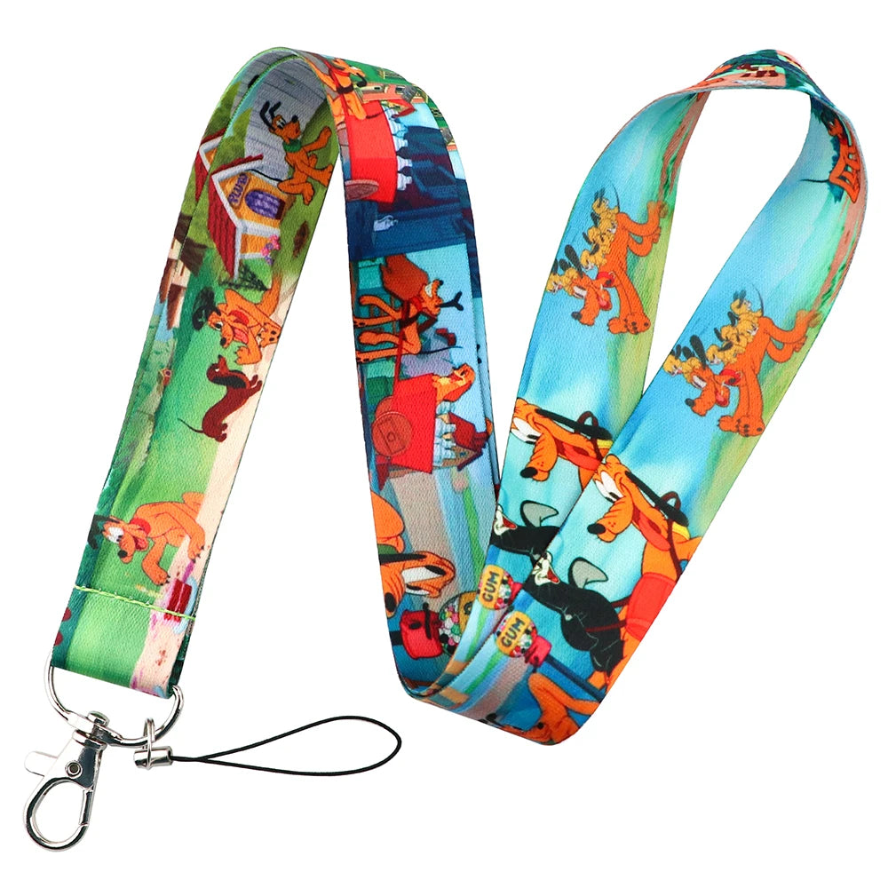 KKZ004 Mickey&Minnie Stitch Lanyard For Keys Keychain Badge Holder ID Credit Card Pass Hang Rope Lariat Phone Charm Gift