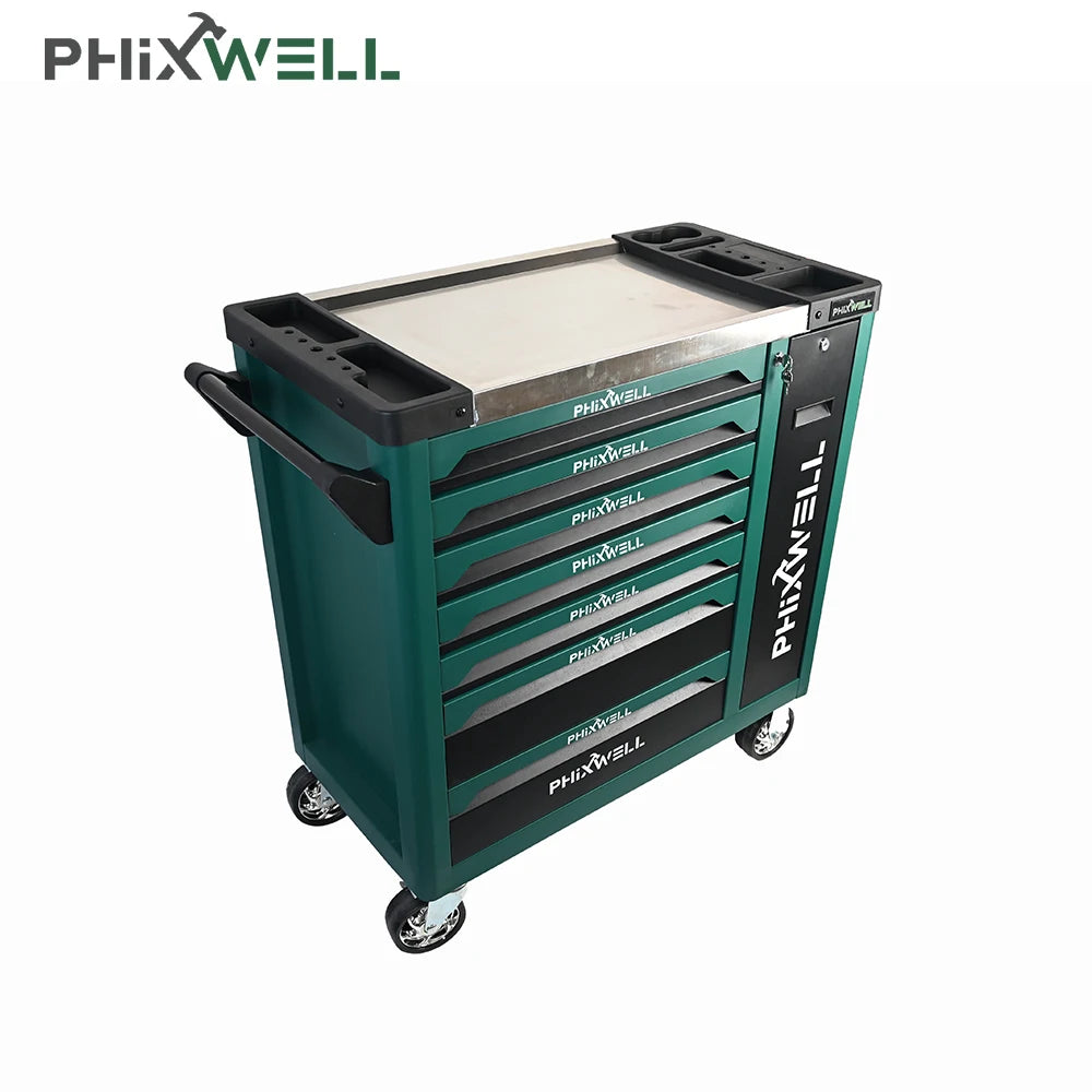 Heavy Duty Metal Iron 7 Drawers Roller Tool Trolley Tool Cabinet With Mechanic Repair Tools