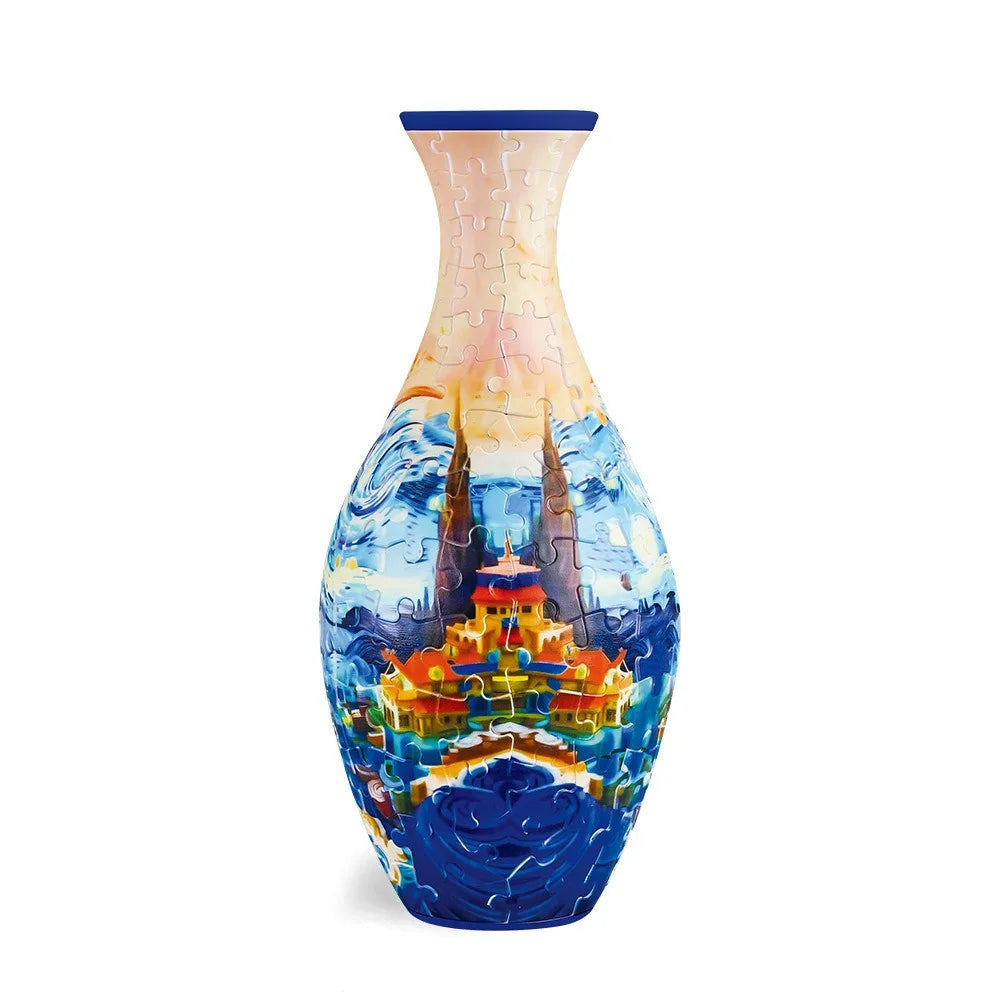 160 Curved Plastic Puzzle 3D Puzzlef Flower Vase Flower Arrangements DIY Arts 3D Art Puzzle Vase Housewarming Gift Puzzle Kit