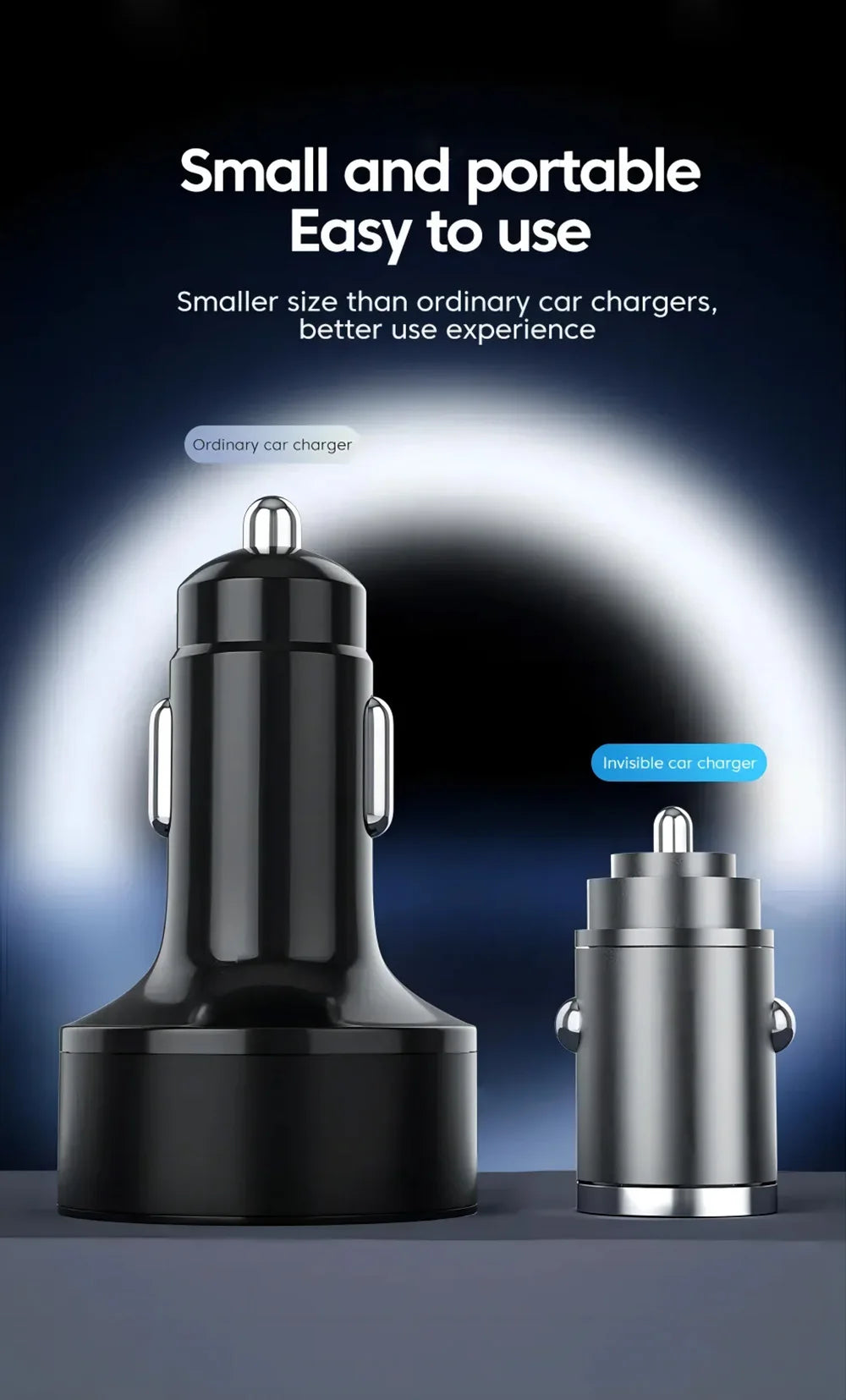 Mini PD QC Pull Ring Fast Charging Car Charger USB C Car Phone Charger Adapter For iPhone 13 12 Xiaomi Samsung Huawei