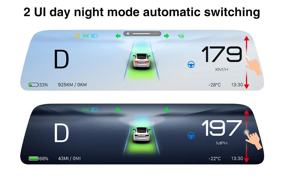 2025 NEW 9.6" Head Up Display for Tesla HUD for Model 3 2016-2023 Y 2020-2024 5-minute Quick Installation Carplay Android AUTO