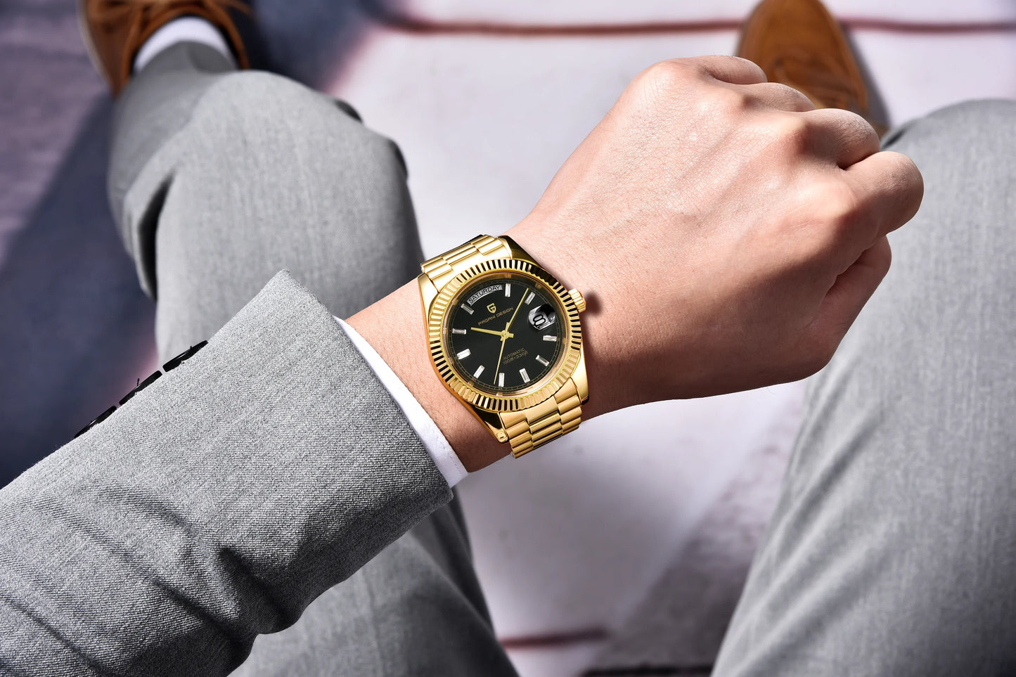 2025 New PAGANI DESIGN DD40 Luxury Rose Gold Automatic Watch For Men Mechanical Watches AR Sapphire Glass Date Wrist watch Men