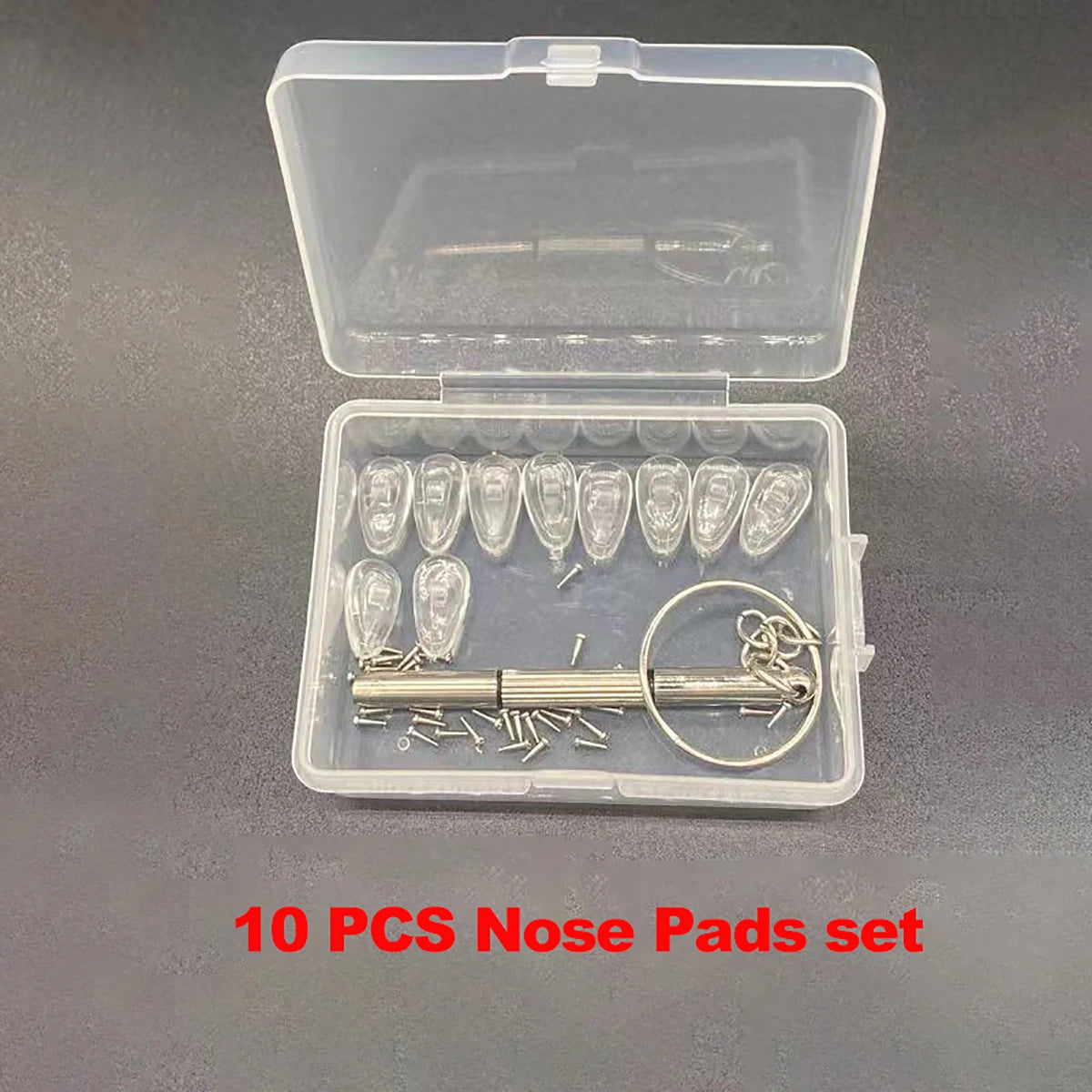 1set(4/8/10/20pcs) Nose Pads Set Soft Silicone Transparent Nose Pads With Screwdriver Glasses Replacement Repair Supplies
