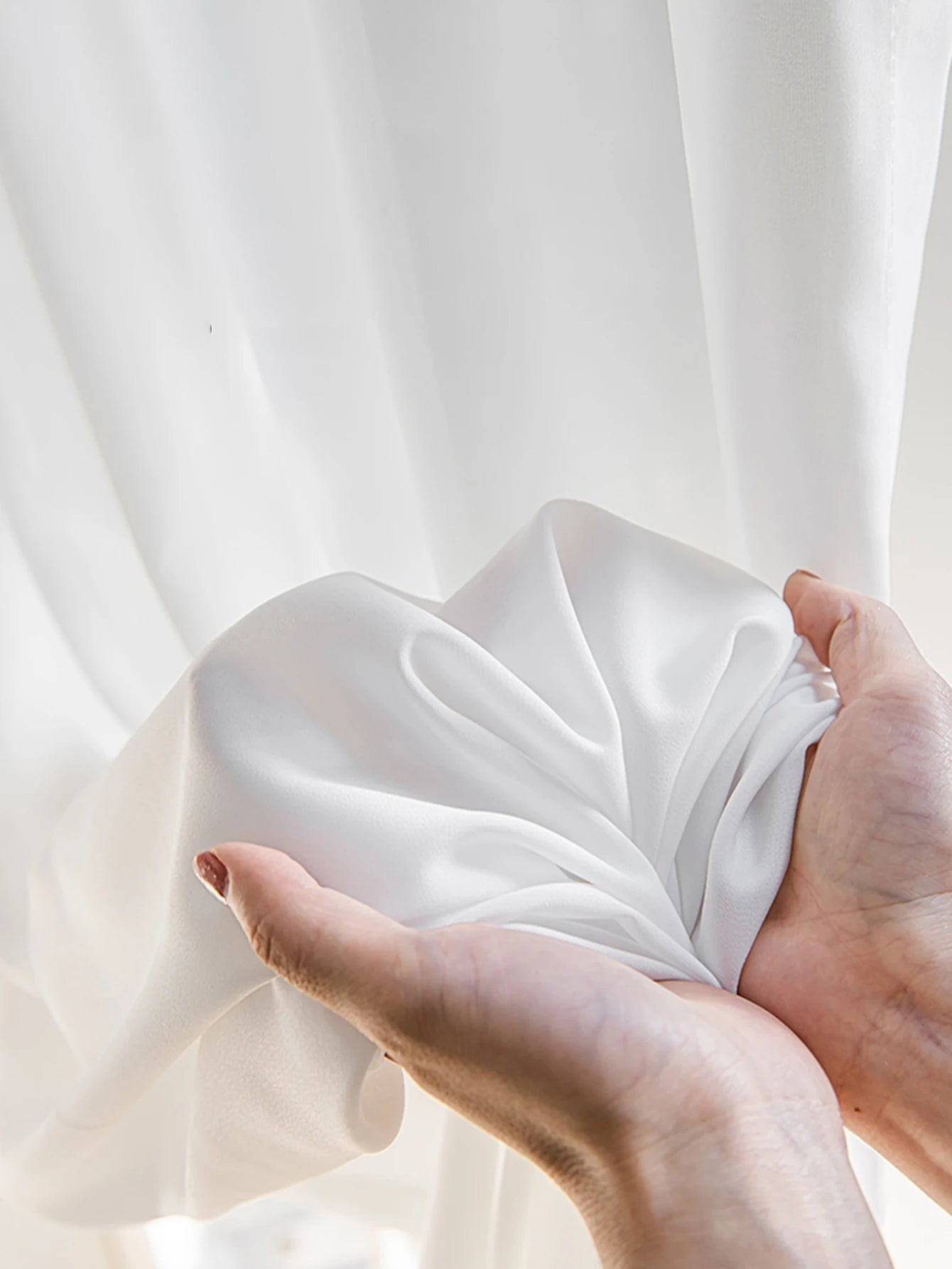 1pc Semi-blackout Pasted curtain Adhesive Curtain No Punching Installation Balcony White Self-adhesive Gauze Bedroom Bay Window