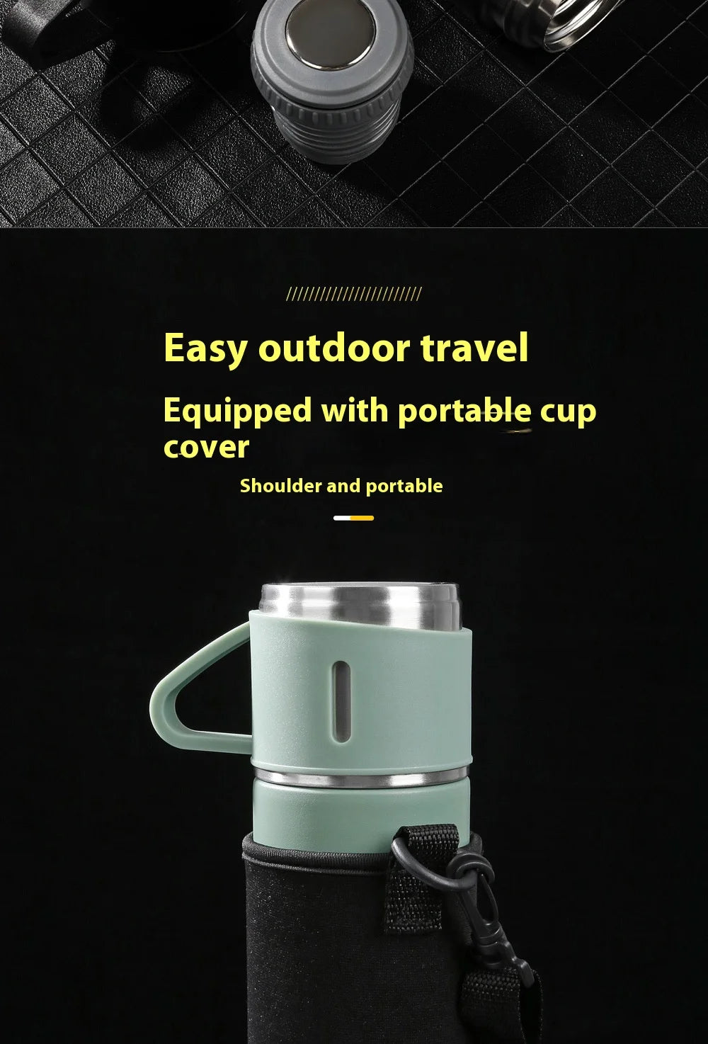 500ML 304 Stainless Steel Vacuum Thermos Gift Set Office Business Style Cup Thermos Portable Flask Thermos Flask