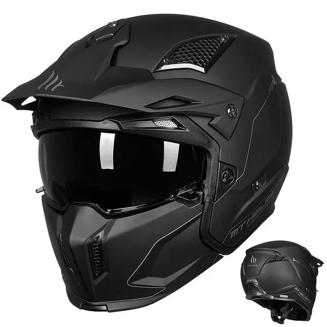 Spanish MT Streetfight Motorcycle Helmet Retro Street Fighter Combination Four Seasons Detachable Full Face