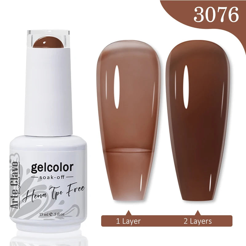 Arte Clavo HEMA TPO FREE Gel Nail Polish Jelly 15ml LED Nail Gel Hybrid Varnish Matt Top Base Coat Nail Art Gellak Primer