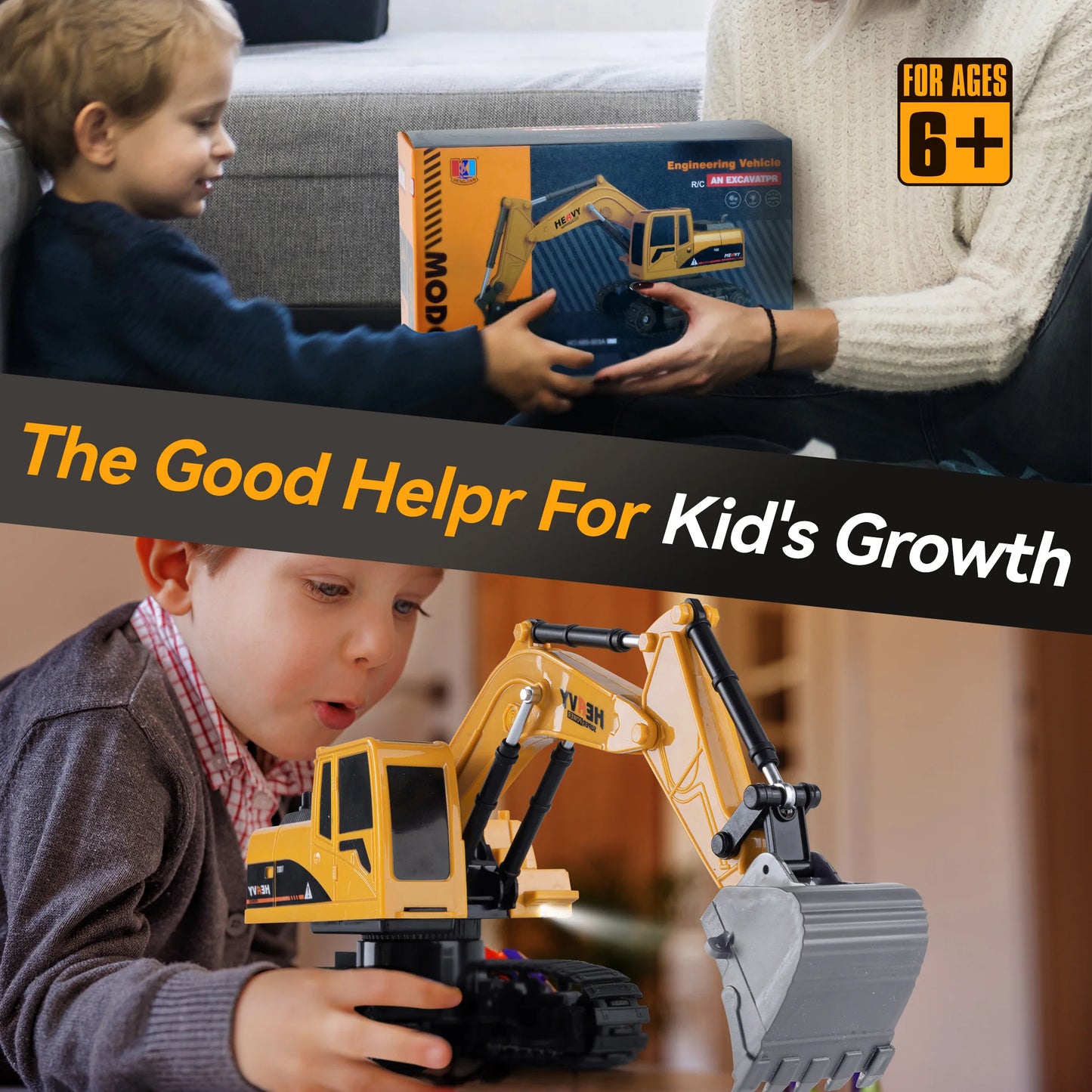 ZWN 1/16 1/20 Remote Control Excavator Dump Truck RC Model Car Toy Professional Alloy Simulation Construction Vehicle for Kids