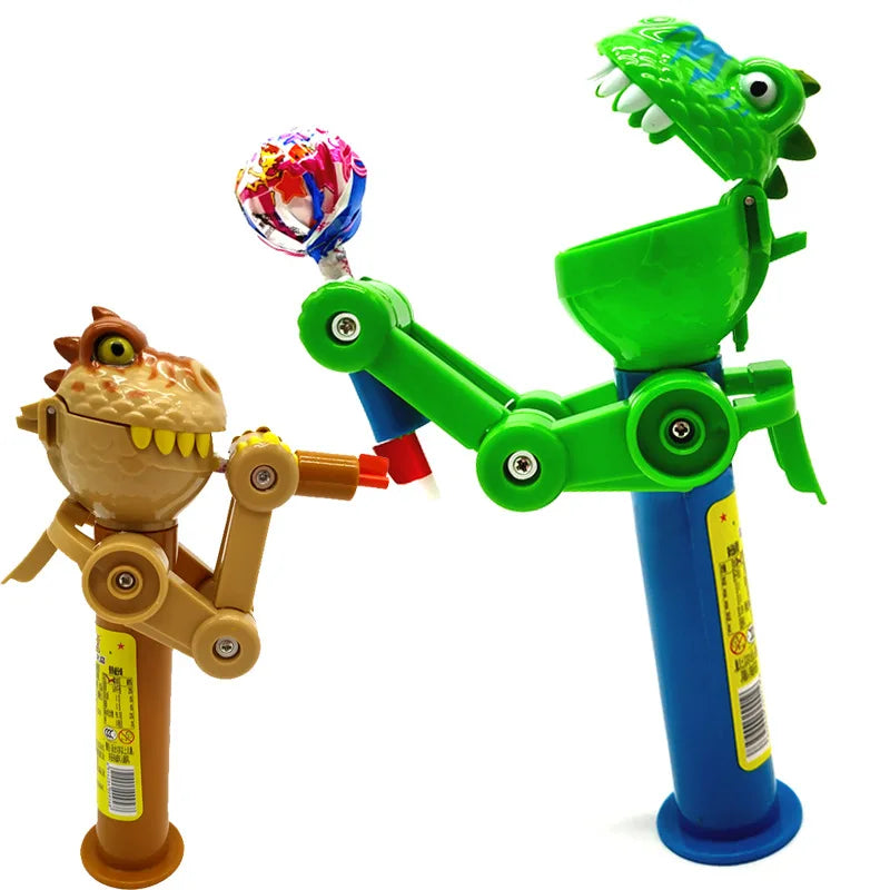 1/3/5PCS Dinosaur Lollipop Robot Holder Creative Eat Lollipop Pop Ups Case Candy Storage Christmas Gifts for Children