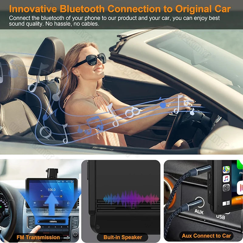 7inch Universal Car Radio Automotive Multimedia Video Player Wireless Carplay Android Auto Touch Screen BT AUX Smart Car Systems