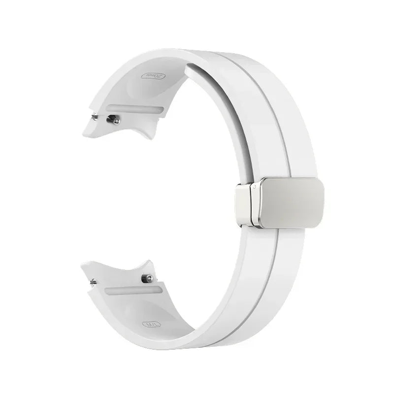 Original Silicone Strap for Samsung Watch 6/5/4 40 44mm 5 Pro 45mm Band Magnetic Buckle Galaxy Watch 4/6Classic 42 43MM 46 47MM
