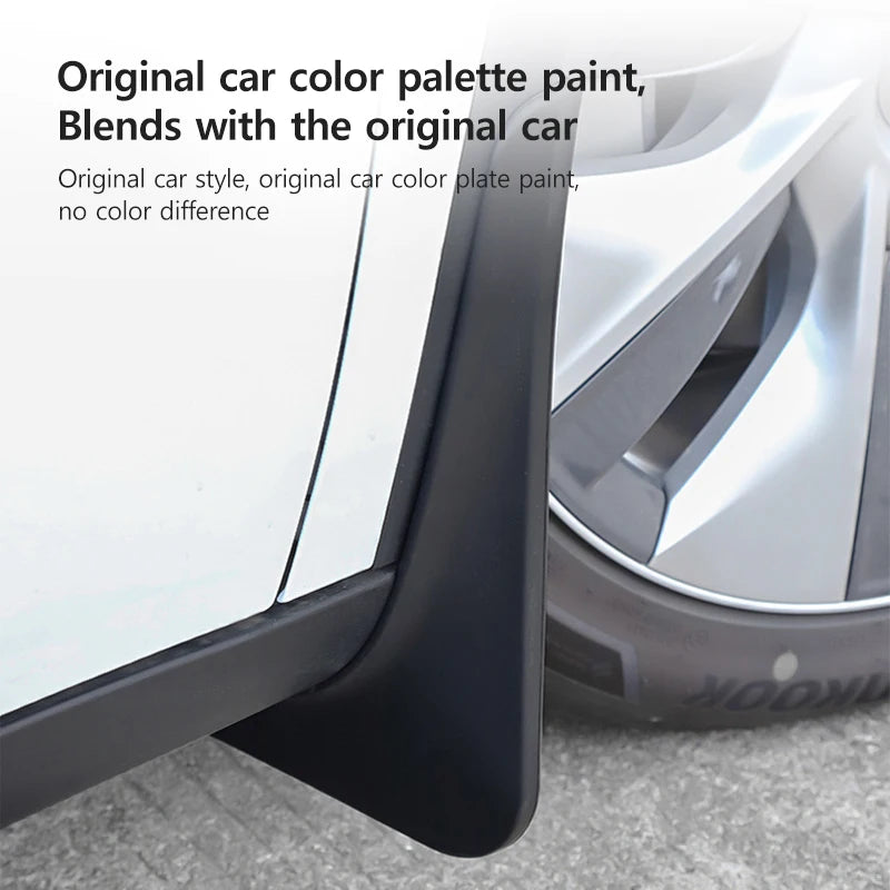 NovaAcc Fender Mud Flaps for Tesla Model Y 2017 to 2024 Model 3 2021 to 2023 2024 Highland Flexible Mud Guards for Tesla