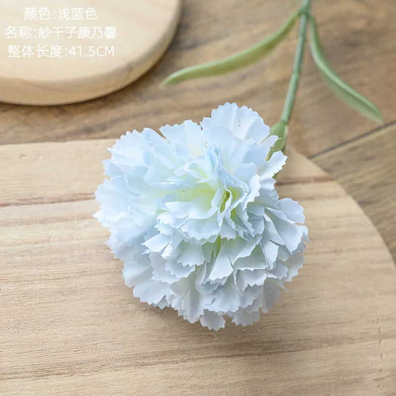 41.5cm 1/6/10pcs Artificial Carnation Flower Bouquet Silk Flowers Fake Plant For Mother's Day Home Party Decoration