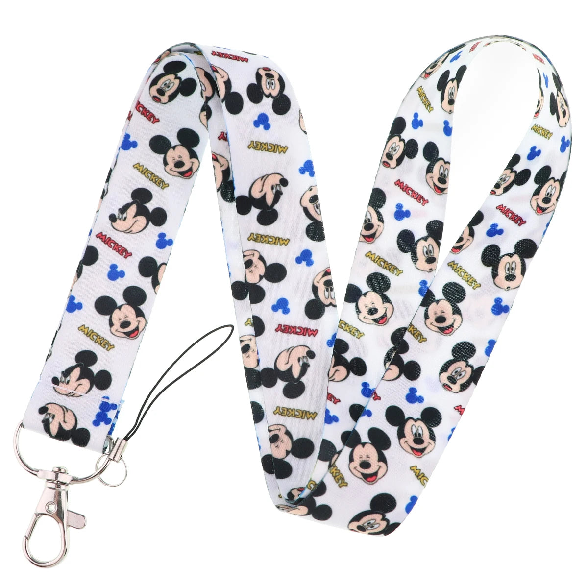 KKZ004 Mickey&Minnie Stitch Lanyard For Keys Keychain Badge Holder ID Credit Card Pass Hang Rope Lariat Phone Charm Gift