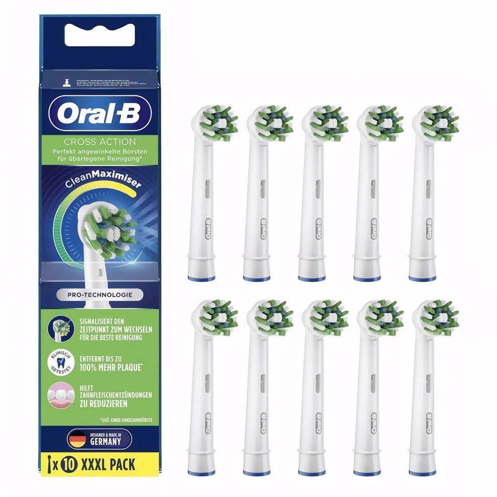 Original Oral B EB50 Brush Heads Cross Action 16 Degree Angle Spare Dental Nozzles for Electric Toothbrush D12/D16/DB4010/DB4510