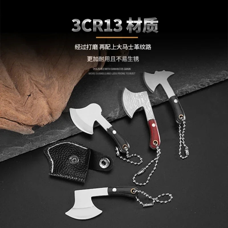 EDC Mini Axe Knife Cutting Tool Gift Keychain Pendant Portable Kitchen Knife Demolition Express Pocket Gift Collection Pendant