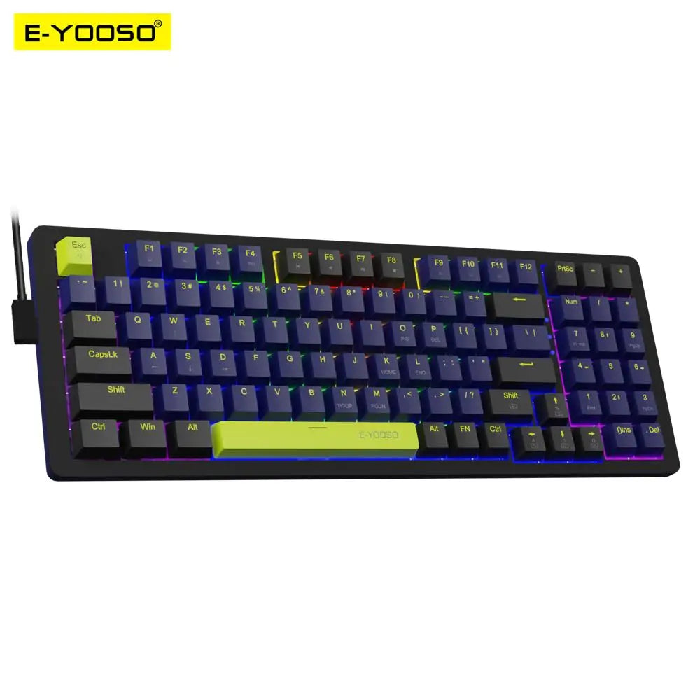 【sososo】パソコン E-YOOSO Z94 USB Mechanical Gaming Keyboard Wired Monochrome