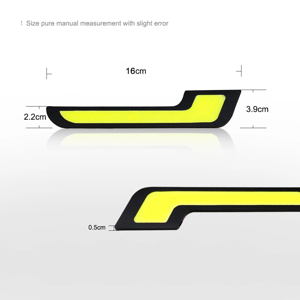NLpearl 1 Pair 12V COB DRL LED Daytime Running Light for Car Offroad SUV Auto LED External Driving Fog Lamp Car Light Assembly