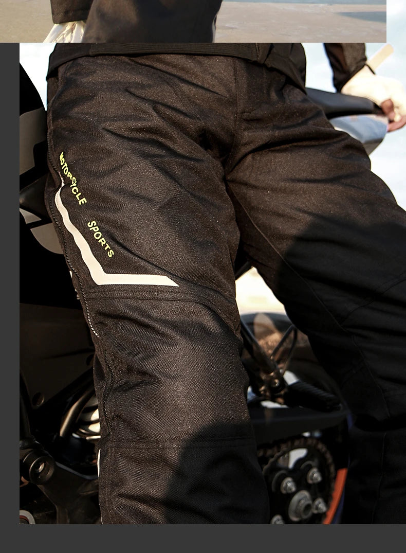 AMU Motorcycle Quick Take Off Waterproof Windproof Thermal Protective Pants Gor Men And Women